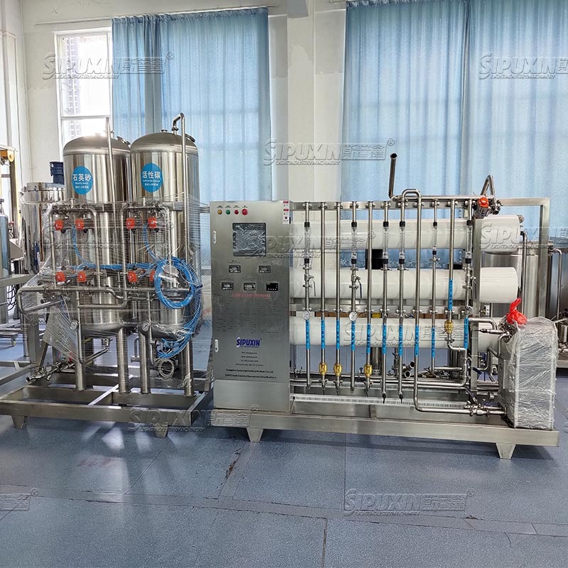 2000L Two Stage Stainless Steel Ro Pure Drinking Water Treatment System 98% Desalination Rate with EDI