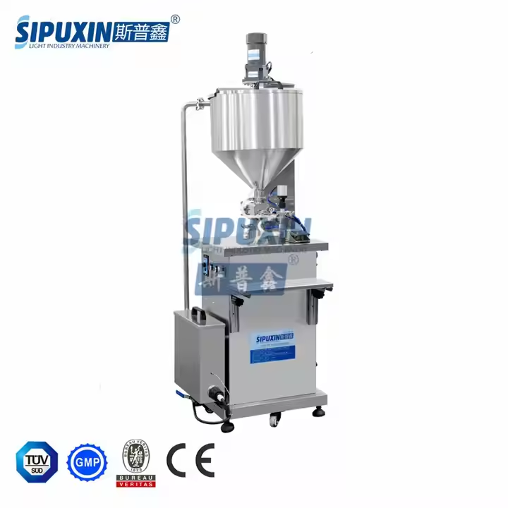 Sipuxin New Design for Paste Vertical Semi Automatic Heating Mixing Filling Machine Filling Equipment