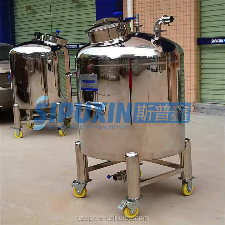 Sipuxin Customized 500 1000 Litre for Perfume Alcohol Stainless Steel Mixing Storage Tank