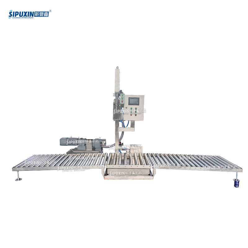 Semi-automatic Barrels Filling Euipment Large Capacity Drum Filler Oil Water Bucket Filling Machine 