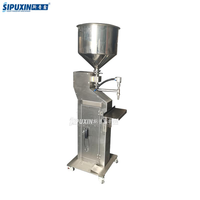 SPX Semi-Auto Vertical Pneumatic Paste Filler | Food-Grade Stainless Steel for Cosmetic Lotions & Creams