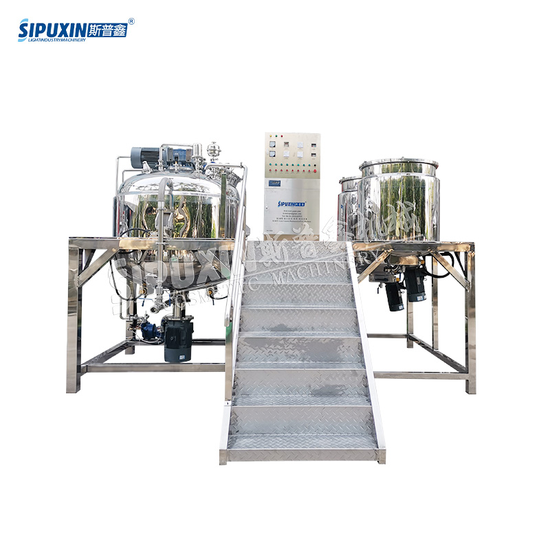 GMP standard Stainless Steel Mixing Tanks Homogenizer Mixer Cosmetic Stirring And Mixing Equipment for Liquid Fire Extinguishers