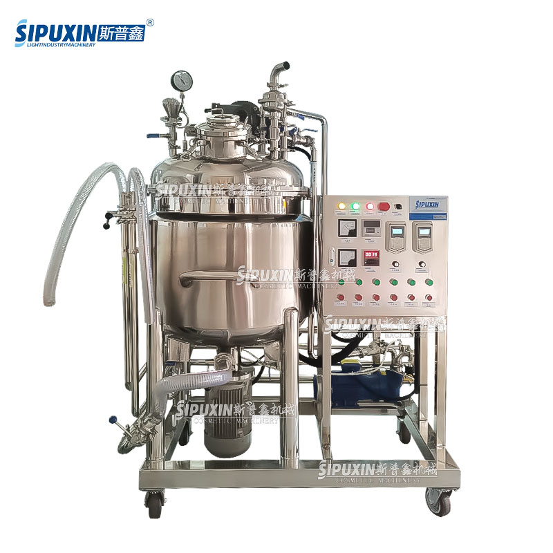 Sipuxin Hot Sale Cosmetic Emulsifying Machine for Cosmetic Cream Lotion Making Vacuum Homogenizer Mixer 200L