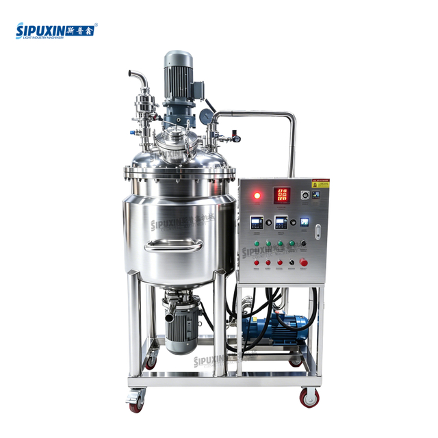 100L Movable Vacuum Homogenizer Emulsifier Machine High Shear Homogenizing for Cosmetic Cream Lotion Ointment Gel Shampoo Making