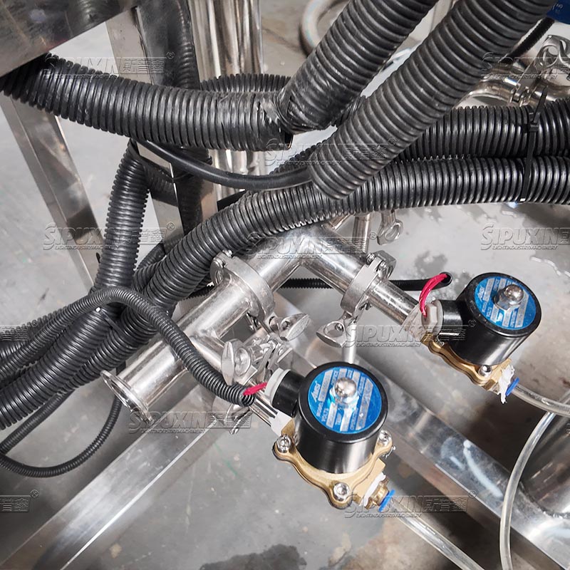 200L Stainless Steel Vacuum Emulsifying Machine With Dual Top Motor And Bottom Homogenizer For Cosmetic Manufacturing