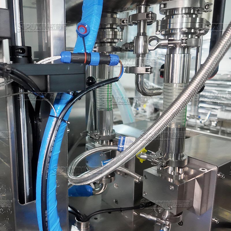 Factory Double Head Gear Pump Heating Filling Machine Stirring Hopper Lip Balm Hair Wax Candle Wax Ointment Hot Paste Filler