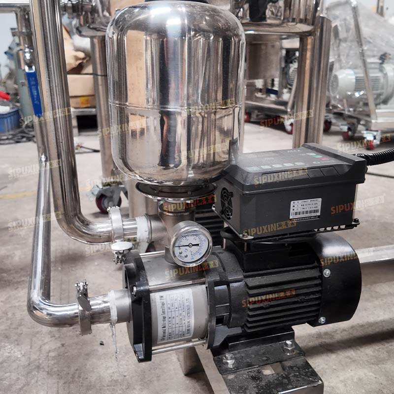 500L Single-Layer Homogenizing Stirring Tank+ 200L Electric Heating Mobile Storage Tank