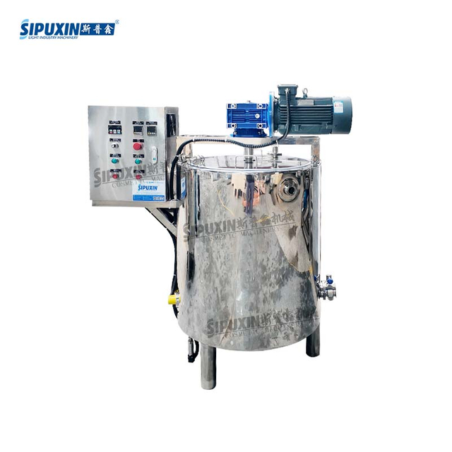 300L Electric Heating Mixing Tank Stainless Steel Agitator Vessel For Cosmetic Lotion Chemical Calcium Carbonate Slurry Mixing Storage
