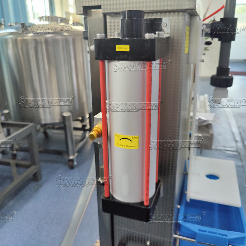 Semi-automatic Single Head Anti-corrosion Pneumatic Filling Machine, Corrosive Liquid Filler for Bleach, Disinfectant, Acid Cleaner