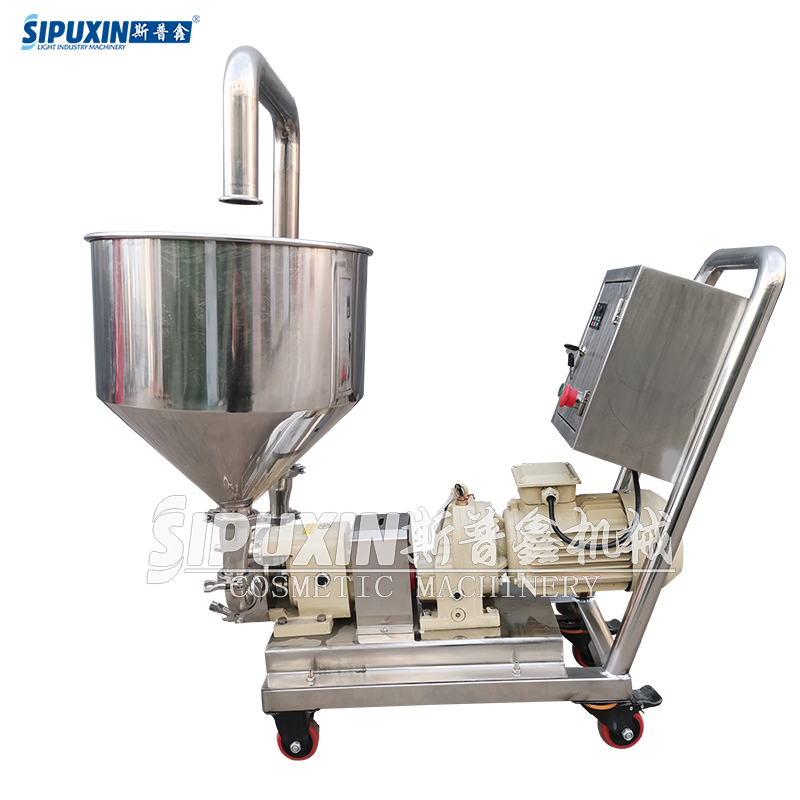 Mobile Stainless Steel Rotor Pump Internal & External Circulation Paste Transfer Pump For Cosmetic Cream Body Butter Ointment Shampoo