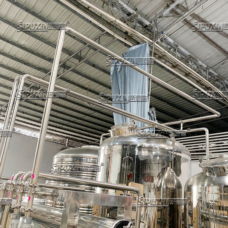1000L Two Stage RO Stainless Steel Water Treatment Equipment, Double Reverse Osmosis Purified Water Machine For Cosmetic Daily Chemical Pharmaceutical Production