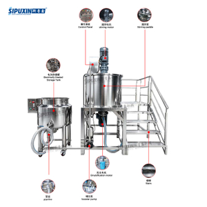 SIPUXIN Factory Direct GMP Stainless Steel Agitator Homogenizer Mixer with Motor and Gearbox for Industrial Chemical Liquid and Cosmetic Mixing