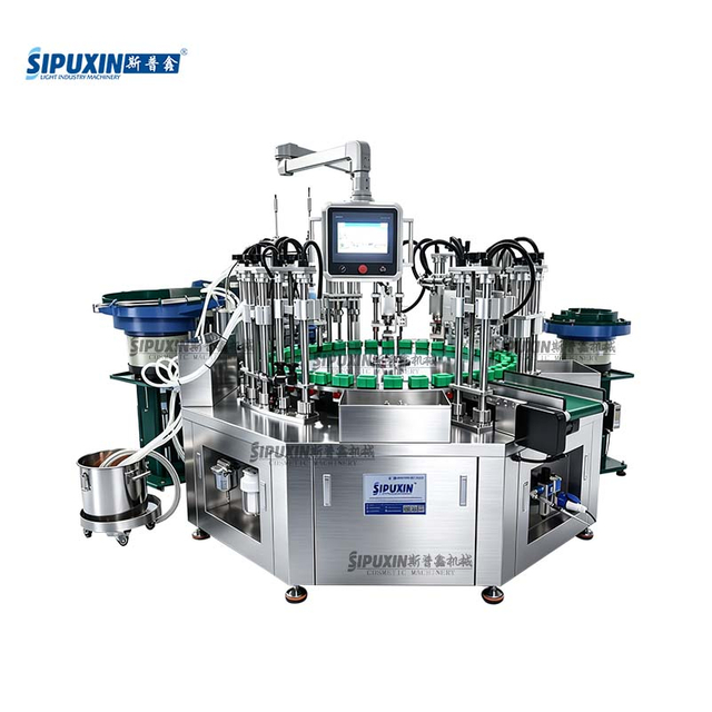 Automatic Perfume Filling Machine with Crimping Collaring Function for Fragrance oil Cosmetic Perfume Industry
