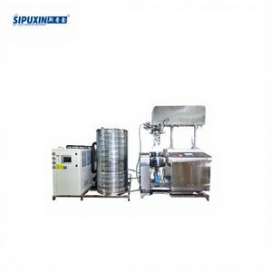 Electric Heating Lifting 2 Way Mixing Vacuum Emulsifier PLC Weighing System Equipped 10PH Chiller for Cosmetic Daily Chemical