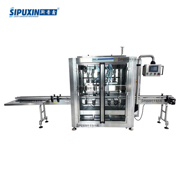 Automatic 6 Head Servo Piston Filling Machine Clean Type Stainless Steel Liquid Filler For Cosmetics Food Daily Chemical Industry
