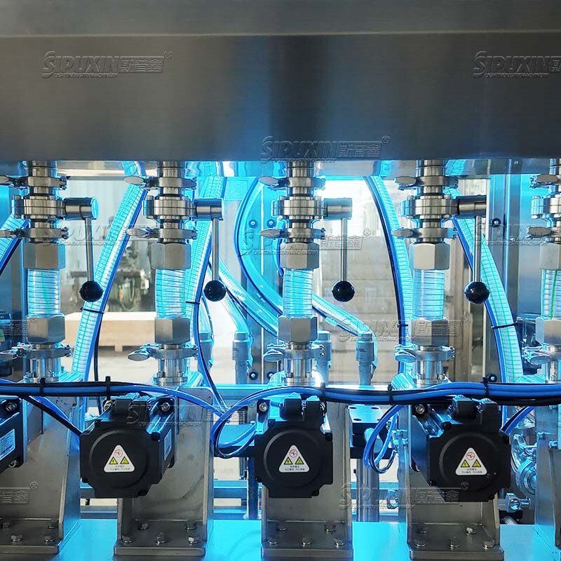 Servo Driven 6 Head Piston Filling Machine Food Grade Stainless Steel Shampoo Lotion Ointment Honey Paste Liquid Filling Machine