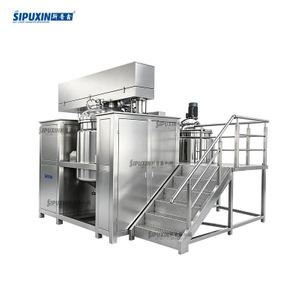 1000L Double Hydraulic Cylinder Lifting Double Agitation Vacuum Emulsifier
