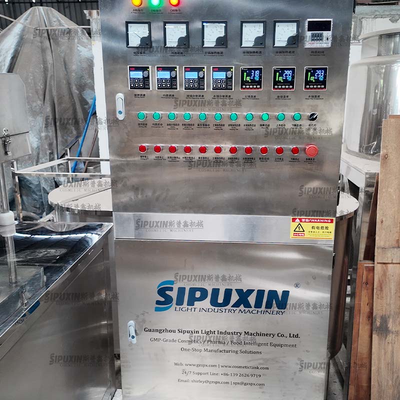 300L hydraulic lifting type vacuum emulsifier mixer complete set