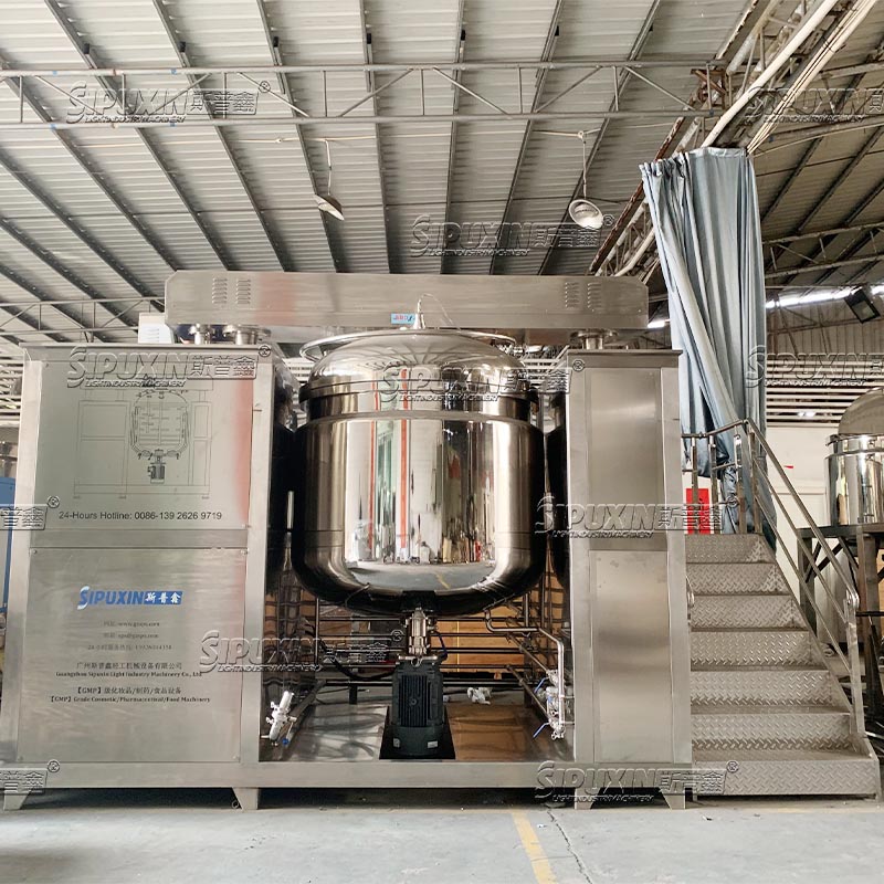 Hydraulic Lifting Emulsifier for Cosmetics & Food Stainless Steel High Shear Emulsification Machine