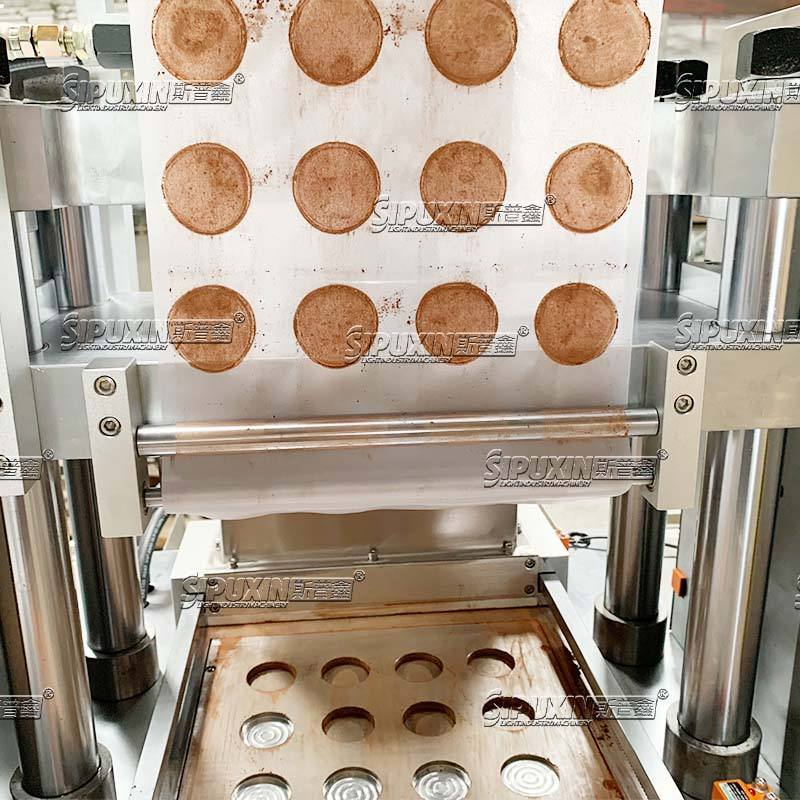 Automatic Makeup Pressed Powder Compacting Machine for Eyeshadow Blush Cosmetic Powder Compact Pressing Production