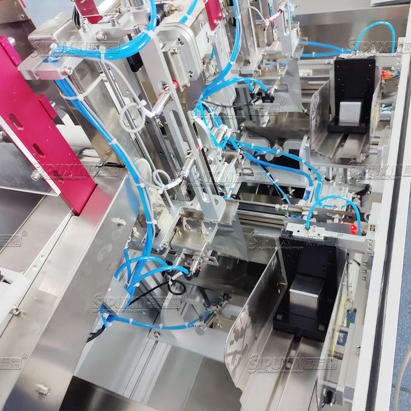 High Speed Fully Automatic Facial Sheet Mask Folding Bagging Packing Machine, Non-woven Beauty Mask Packaging Equipment for Professional Cosmetic Mask Producers