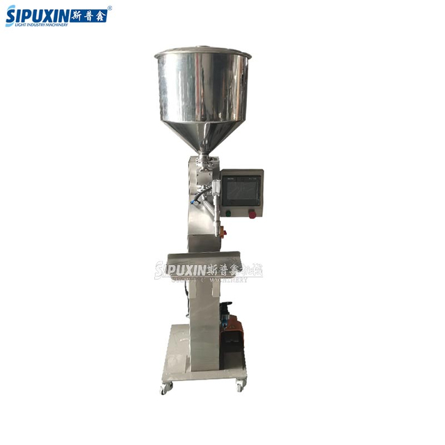Semi-Automatic Vertical Gear Pump Filling Machine PLC Touch Screen Cosmetic Cream Lotion Ointment Paste Filling Equipment With Hopper