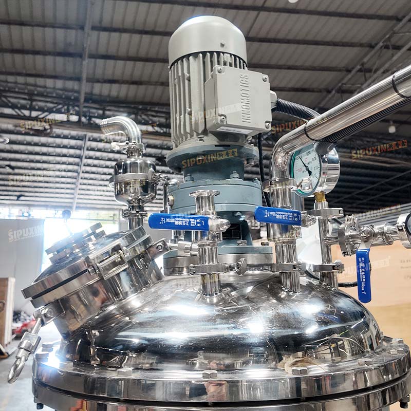 SIPUXIN Mobile 150L Electric Heating Vacuum Emulsifier for Cosmetic Making