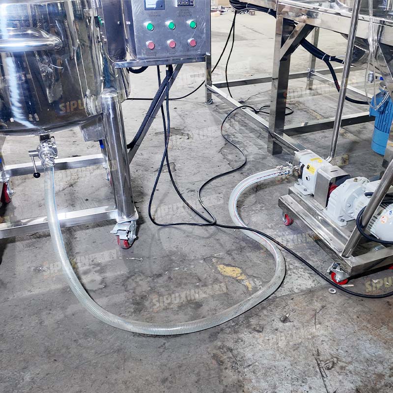 200L & 500L Electric Heating Mixing Pot Mobile Stainless Steel Stirring Tank for Cosmetics