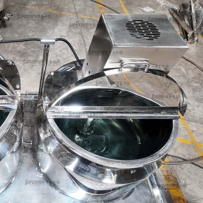 300L hydraulic lifting type vacuum emulsifier mixer complete set