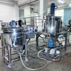 500L Homogenizer Mixing Tank + 200L Agitator Mixing Pot Stainless Steel Vacuum Emulsifier for Cosmetic Food Chemical Production