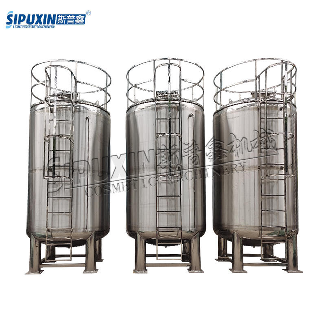 Large Capacity Stainless Steel Storage Tank for Food, Cosmetic and Washing Liquids