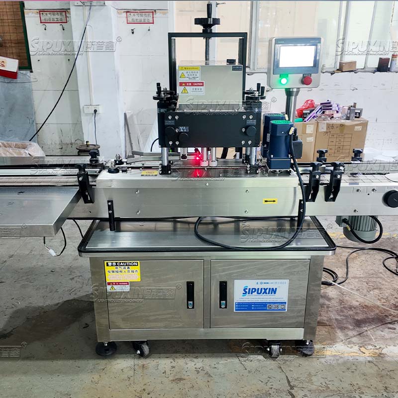 Fully Automatic Bottle Screw Capping Machine Four‑Wheel Capper For Cosmetic Lotion Shampoo Bottle Capping
