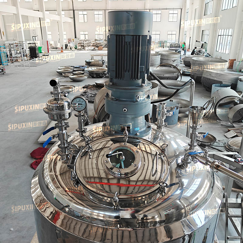 1000L Fixed Vacuum Homogenizing Emulsifier for Cosmetics / Food / Pharma