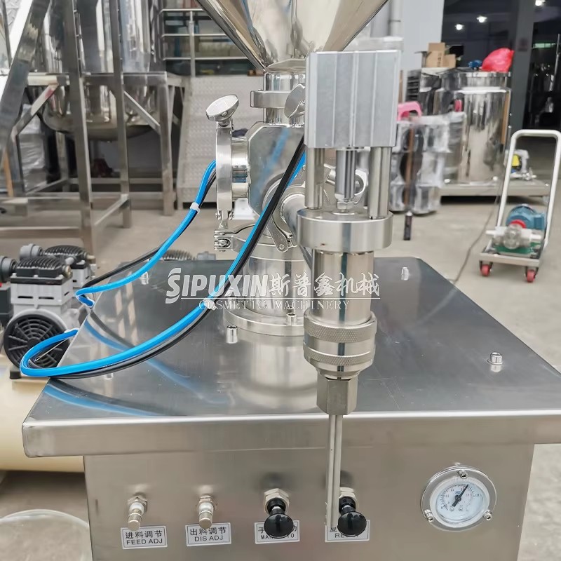Mobile Vacuum Homogenizer Tank Integrate Feeding Semi-auto Filling Machine 20L High Safety Full Daily Chemical Cosmetic Line