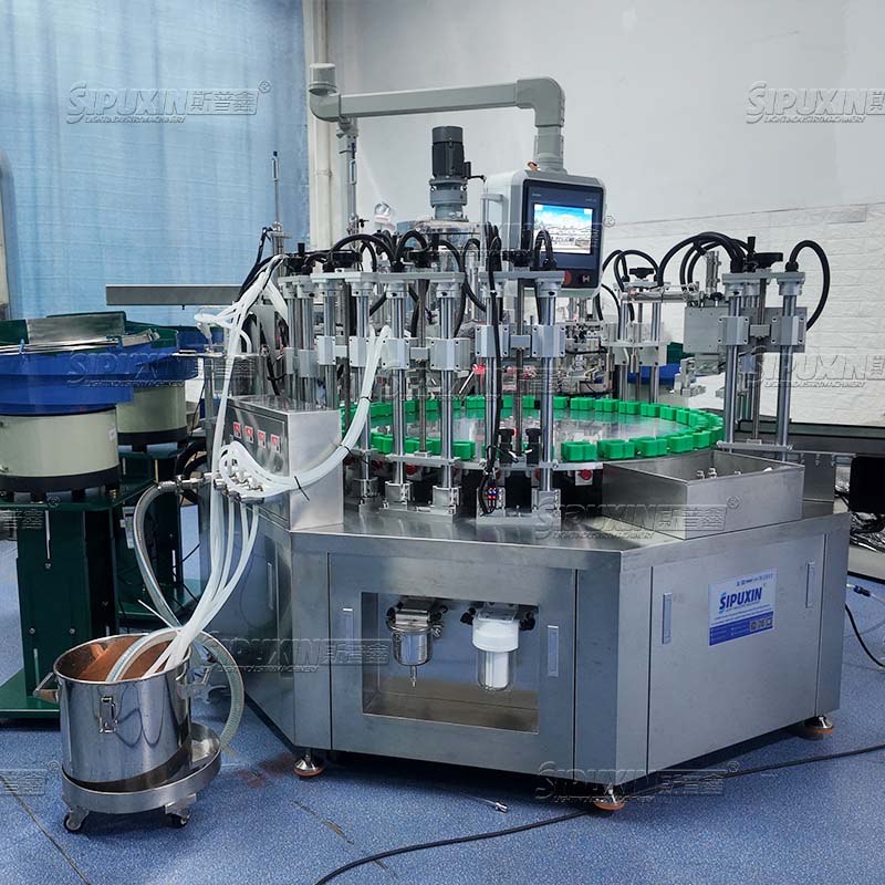 Automatic Perfume Filling Machine with Crimping Collaring Function for Fragrance oil Cosmetic Perfume Industry
