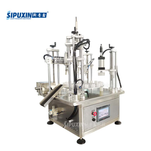 Perfume Filling Machine for Cosmetic，Stainless Steel Pneumatic Perfume Filler，Desktop Perfume Sample Filling Plugging Capping Machine