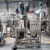 200L Stainless Steel Vacuum Emulsifying Machine With Dual Top Motor And Bottom Homogenizer For Cosmetic Manufacturing