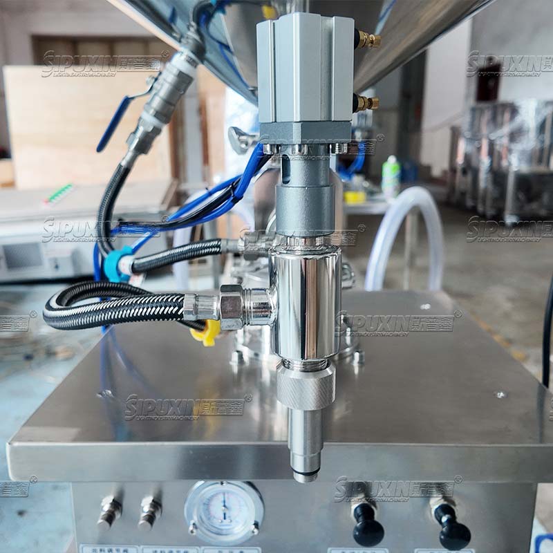 Semi‑automatic Constant Temperature Piston Filling Machine 10‑120ML (contact‑parts SUS316) | for Viscous Liquids, Pastes, Cosmetics & Food