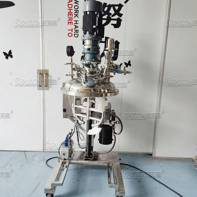 Lab High Shear Emulsifier 10L SS316L AC Motor Cosmetic Dispersing Mixer Easy‑Clean Detachable Head for Cosmetic Cream Lotion Making