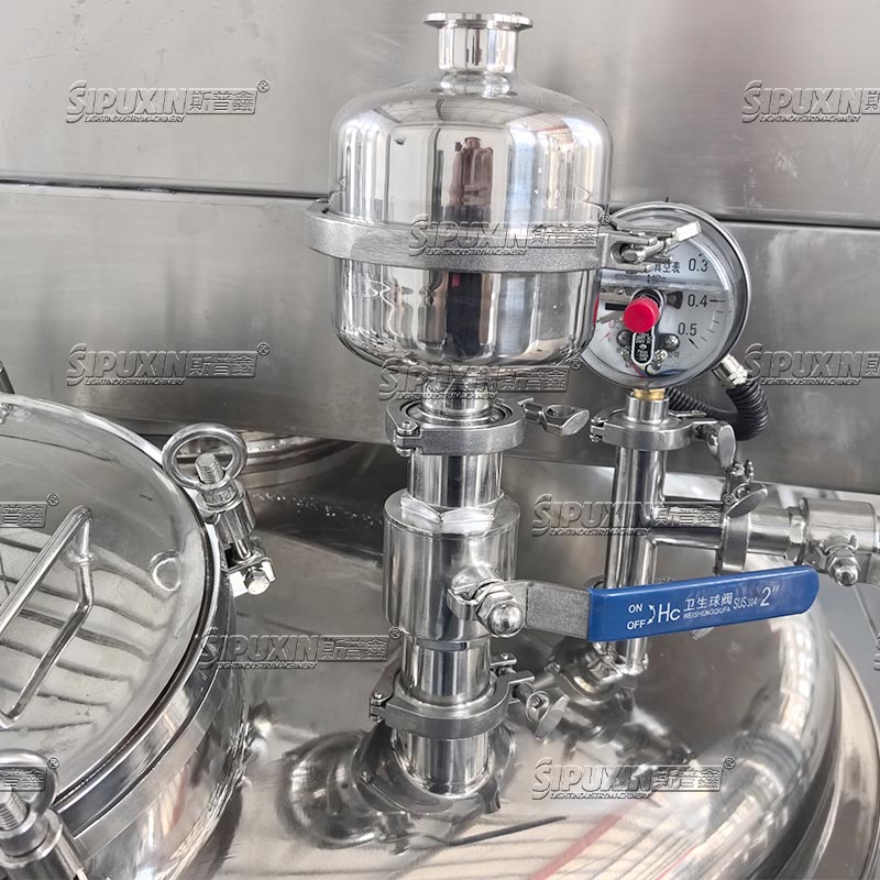 1000L Double Hydraulic Lifting Bidirectional Mixing Electric Heating Homogenizing Emulsifying Machine