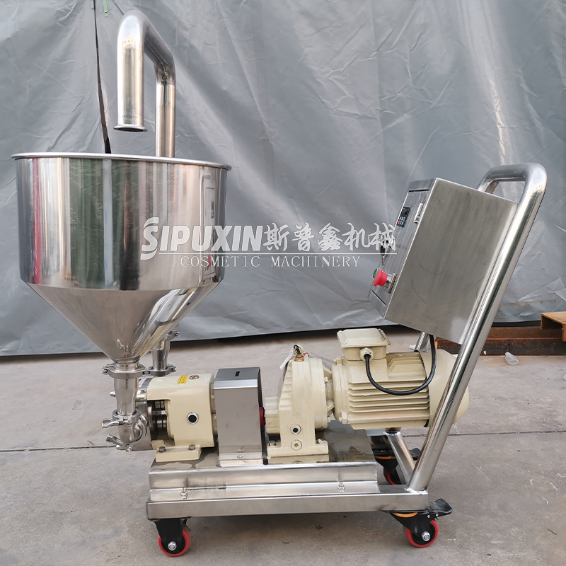 Mobile Stainless Steel Rotor Pump Internal & External Circulation Paste Transfer Pump For Cosmetic Cream Body Butter Ointment Shampoo