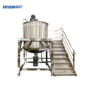 2000L Single Layer Bottom Homogenizer Mixing Tank Industrial Stainless Steel Shampoo Liquid Soap Detergent Making Machine