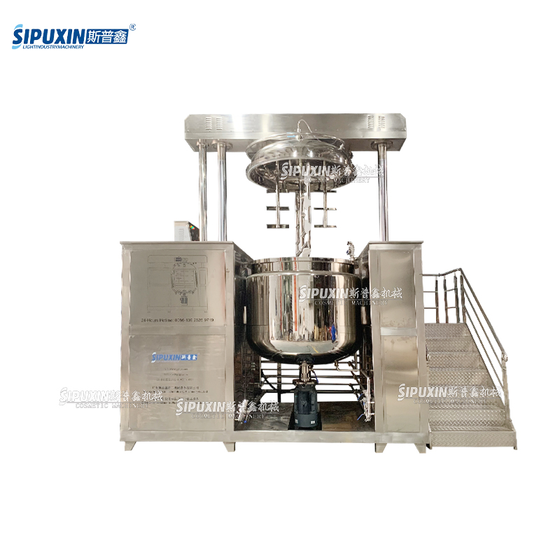 1500L Double Cylinder Hydraulic Lifting Steam Heating Emulsifier