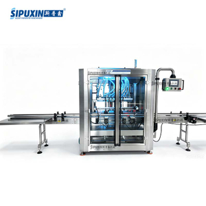 Automatic 6 Head Servo Diving Nozzle Piston Filling Machine Anti foam Liquid Paste Filler for Cosmetic Shampoo Lotion