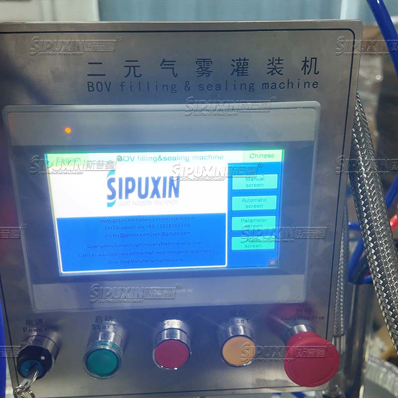 Two‑component Aerosol Filling Machine Semi‑auto BOV Aerosol Can Filling Equipment