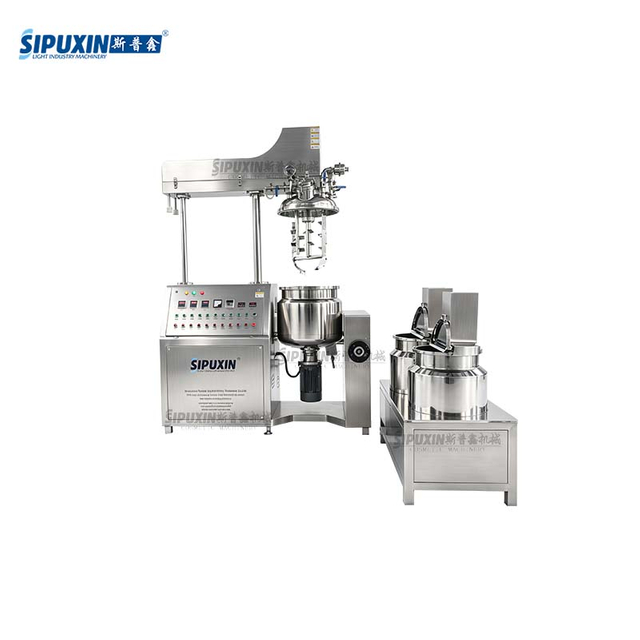 100L Hydraulic Lifting Vacuum Emulsifier Machine With Oil‑Water Pot
