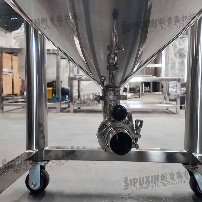 300L 316 Stainless Steel Conical Bottom Mixing Tank Industrial Agitator Tank for Cosmetic Chemical Food