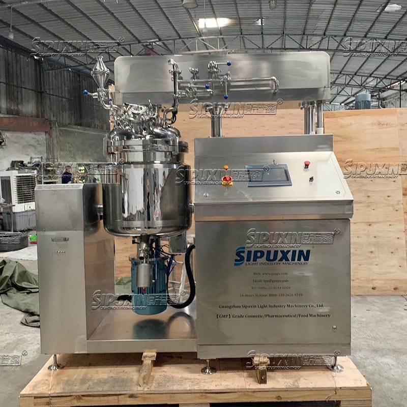 New Arrival 100L Hydraulic Lifting Type Vacuum Emulsifier Homogenizer for Cosmetic Production Machine