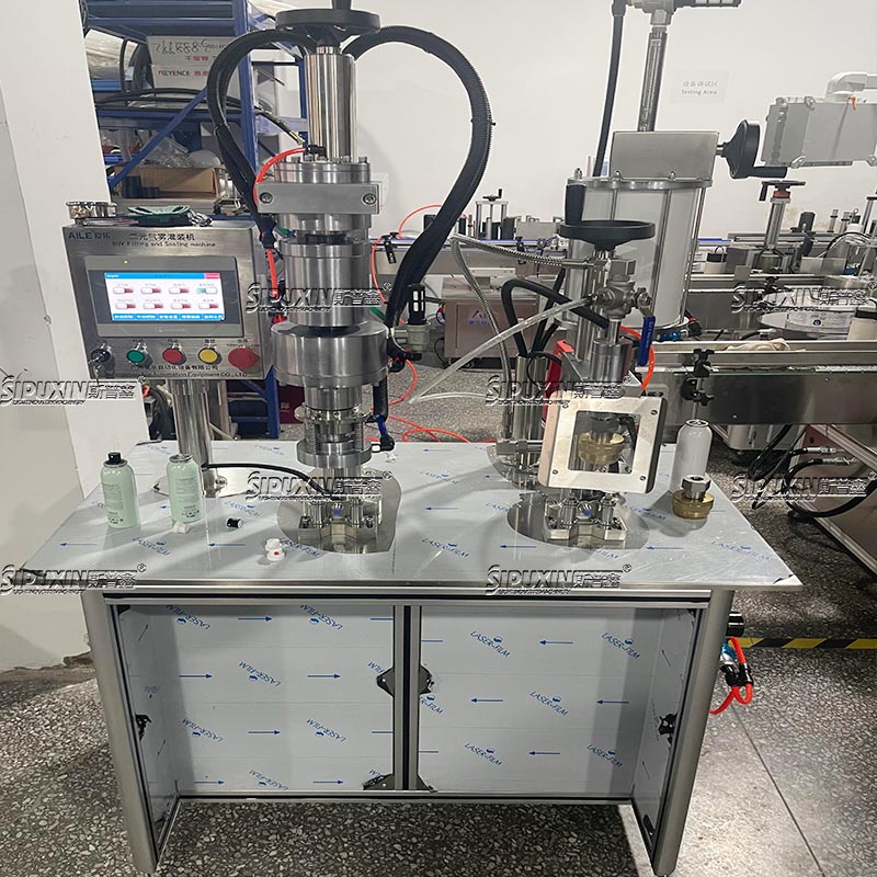 Two-Component Aerosol Filling Machine (also known as BOV Aerosol Filling Machine / Bag-on-Valve Aerosol Filler)