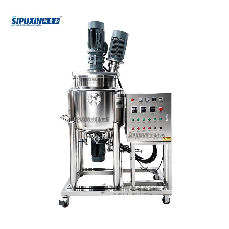 200L Mobile Electric‑Heated Mixing Tank Bottom Homogenizer Disperser Mixing Machine for Cosmetics